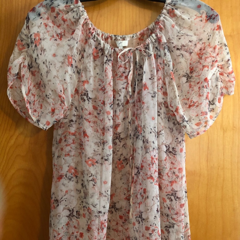 Joie Flowy, sheer, silk.